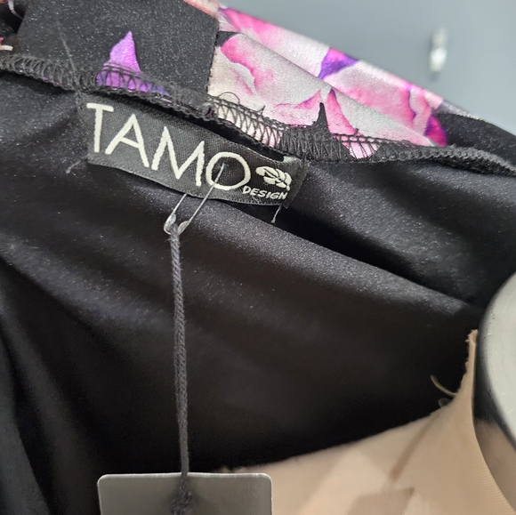 Nwt TAMO Desgin Black Floral Open Kimono Duster OSFM - Picture 8 of 9